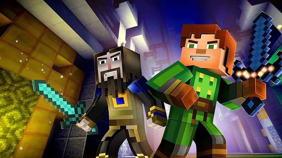 Minecraft modded gameplay reference visual featuring in-game characters